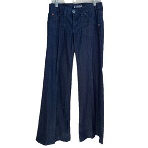 Hudson Jeans Women's Wide Super Flare Leg Dark Wash Denim 28 x 33 90's Y2K